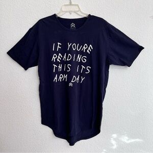 BMFIT Navy Graphic Short Sleeve Tee Shirt XL